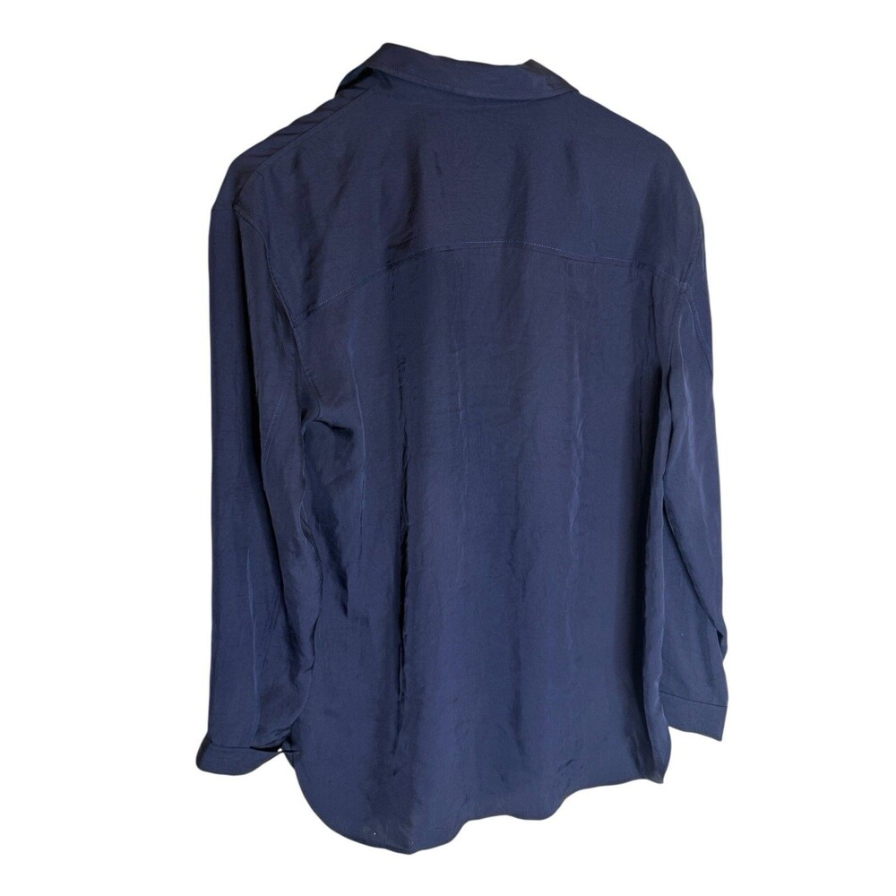 Theory Weekender Washed Twill Button Up Blouse Si… - image 2